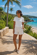 Short Blanc à Pois – Léger & Confortable
