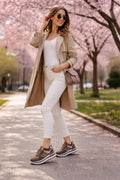 Baskets Compensées Femme Lacets et Zip Tailles 38, 39, 40