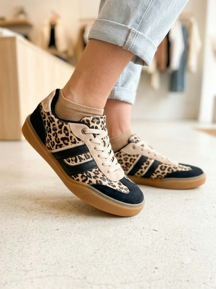 Chaussures Femme Noir Imprimé Léopard Taille 40