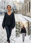 Pull Oversize Bleu Marine – Grande Taille 42/52