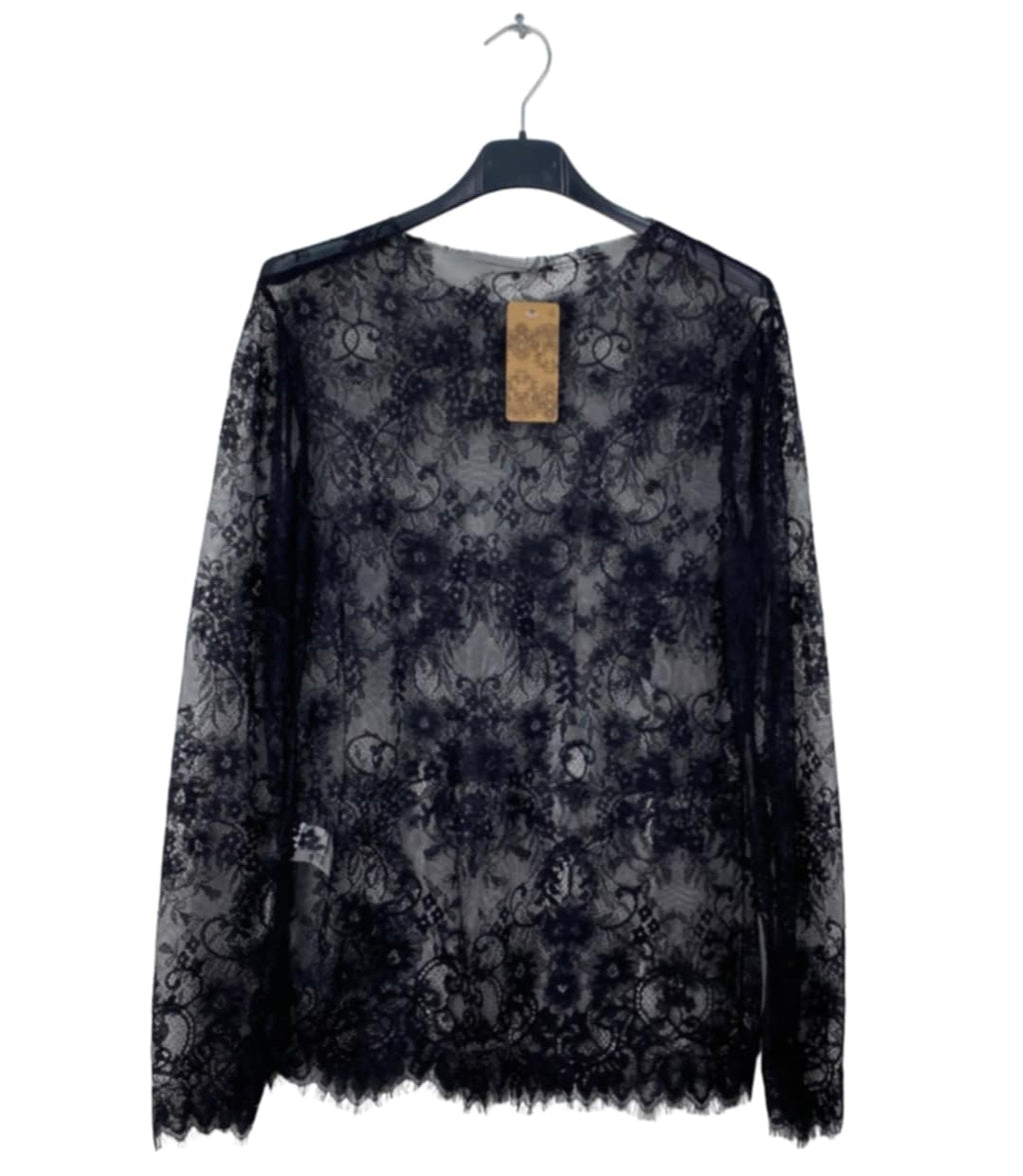 T- shirt manches longues en dentelle