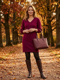 Robe Pull Bordeaux – Taille Unique | Confort & Style