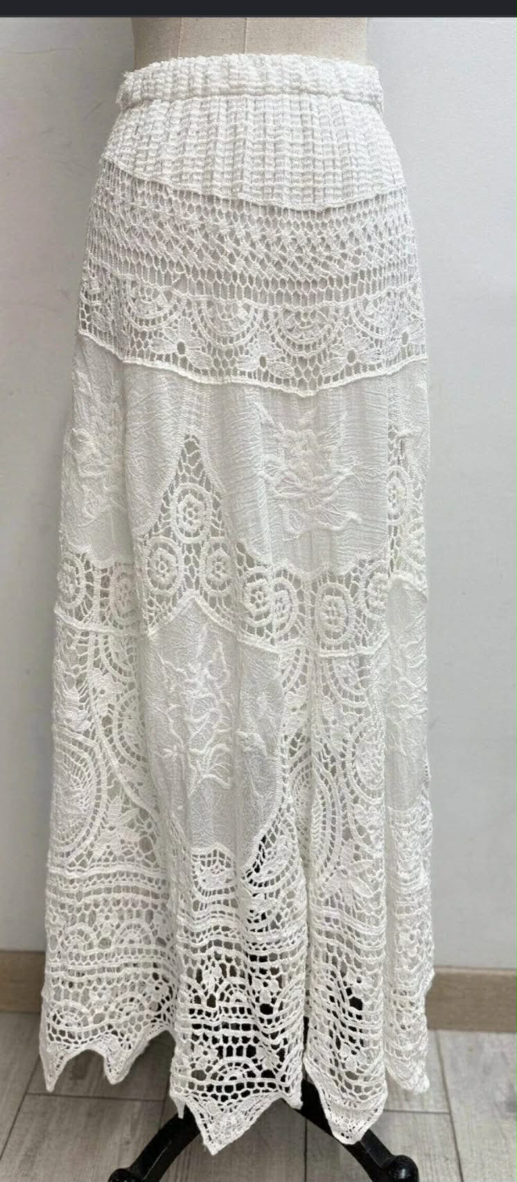 Jupe Longue Crochet Doublée