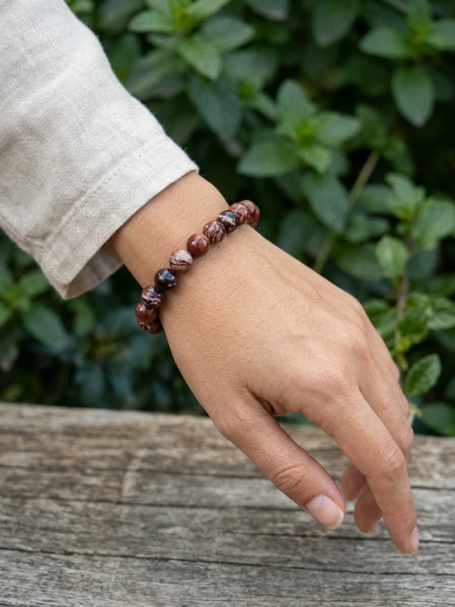 Bracelet Jaspe Bréchique – Pierre Naturelle d'Ancrage