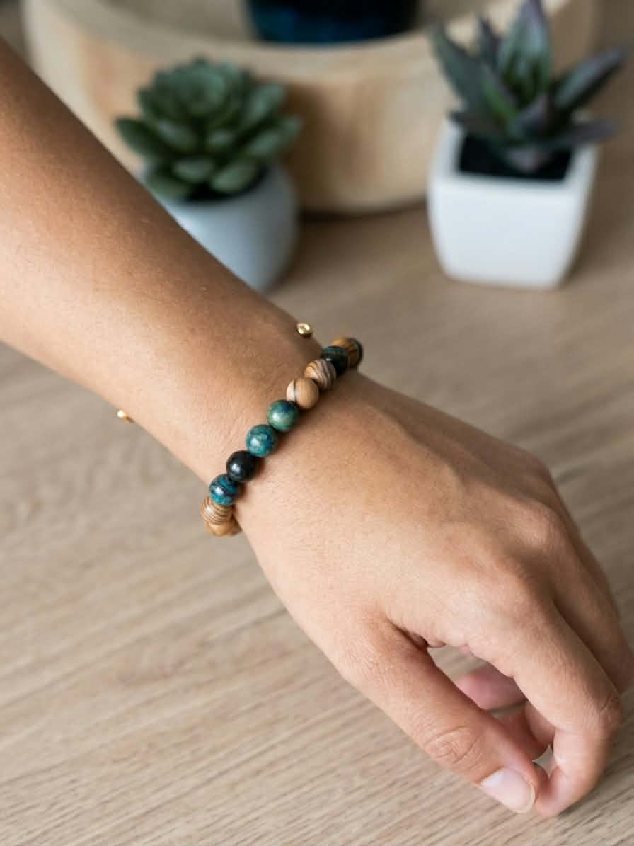 Bracelet Agate Indienne – Pierre Naturelle