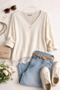 Pull fin manches longues