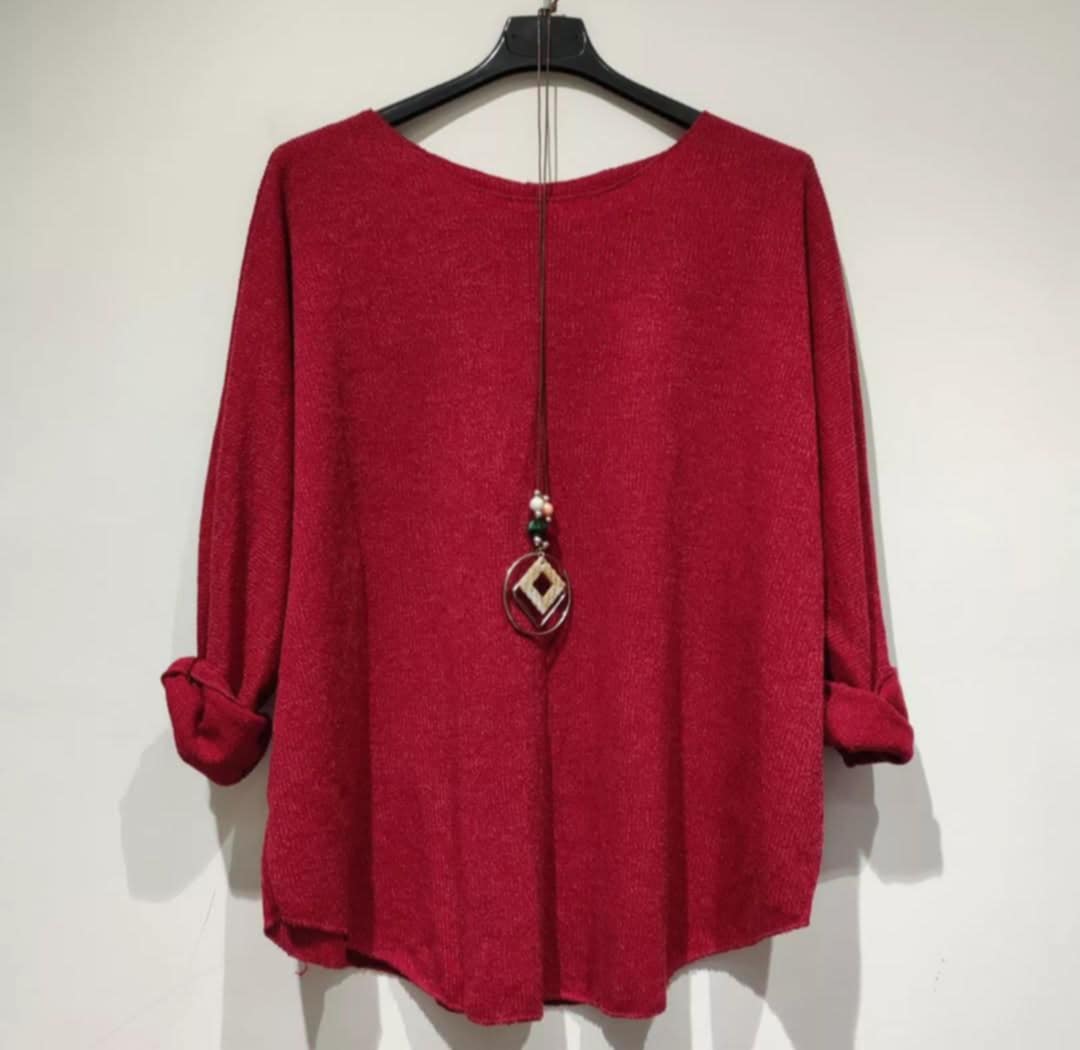 PULL FIN AVEC COLLIER