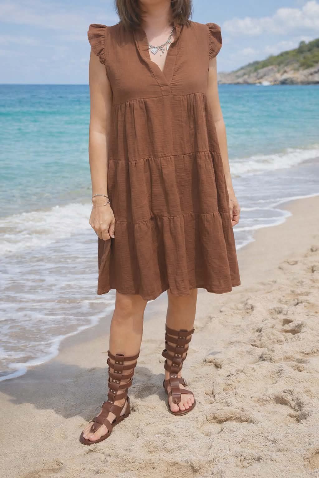 Robe Femme Manches Courtes  Coton TU 34-40