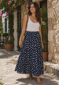 Jupe Longue à Pois – Coton Doublé & Poches
